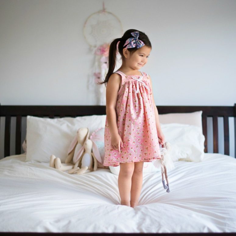Adelaide Pajama Set PDF Sewing Pattern, including sizes 12 months - 14 years, Girls Pajama Top, Shorts, Pants & Nightgown Pattern