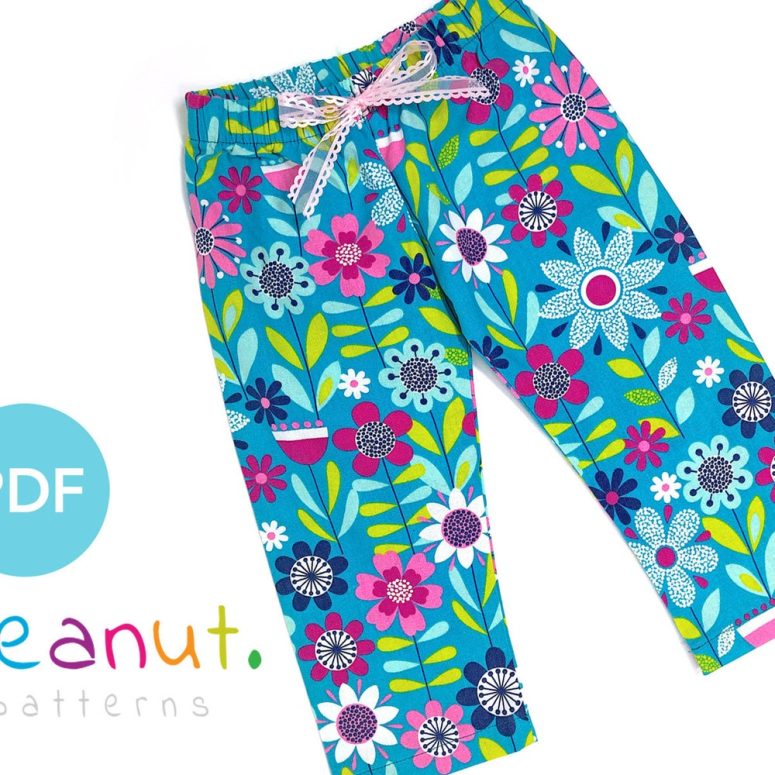 Woven Pajama PJ Pant Sewing Pattern • PDF Sewing Pattern • Baby, Kid, Toddler, Infant, Child • Peanut Patterns Stevie #18