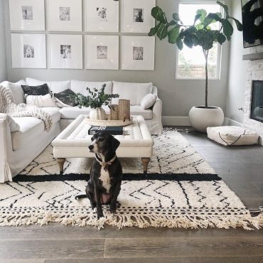 Custom Beni ourain rug, Handmade Berber carpet, Wool Morocco area rug, Living room rug, soft area rug, berber teppich, White and Black rug