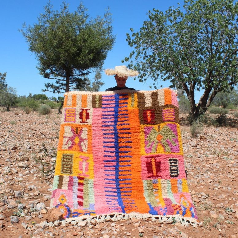 Colorful Moroccan Rug, Custom Fabulous Boujad Rug, Abstract Multicolored Carpet, Handmade Moroccan Rug, Bohemian rug
