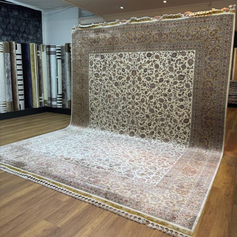 Handmade Silk Rug, Palace Silk Rug, Hand Knottted Pure Naturel Hereke Silk Rug, 9x11 Area Rug, Unique Silk Rug, Oversize Silk Rug, Pure Silk