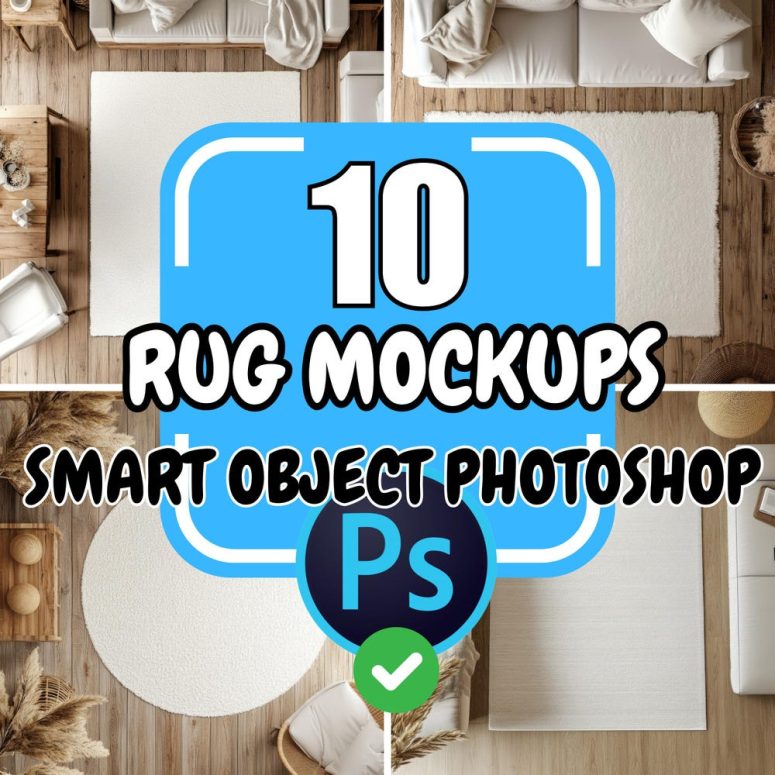 Rug mockup Carpet smart object template, Boho Rug Mockup, 48x72 rug mockup rug template sublimination, smart mockup, rectangular rug mock-up