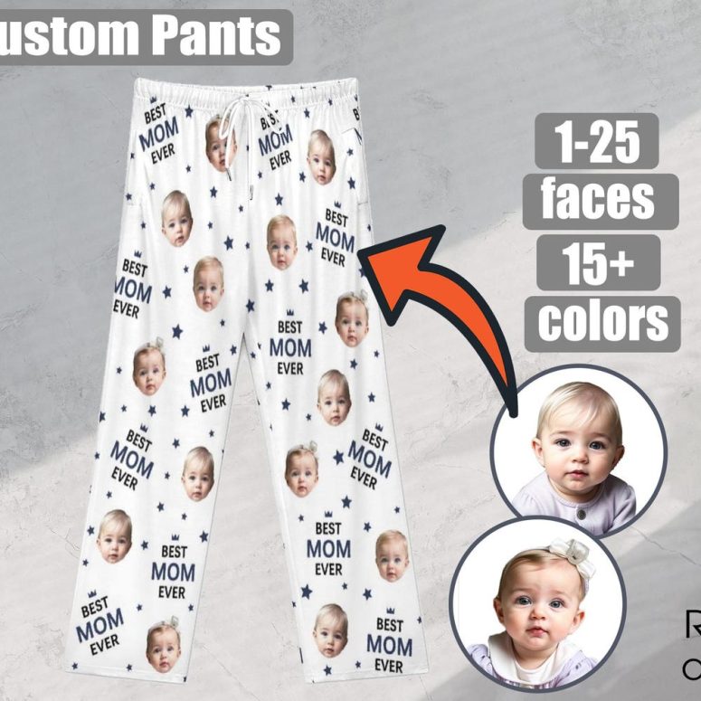 Custom Face Pajama pants,Best dad ever,Gift for dad/mom,Custom Pajamas pants,best mom ever,Birthday Day gift,Happy mother's day,dog/kid face