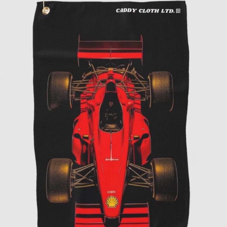 Race Car Golf Towel - Formula 1 Inspired Sports Towel, Golf Accessories, Golf Gift, Gym Towel, Workout Towel, Golf Course Gear