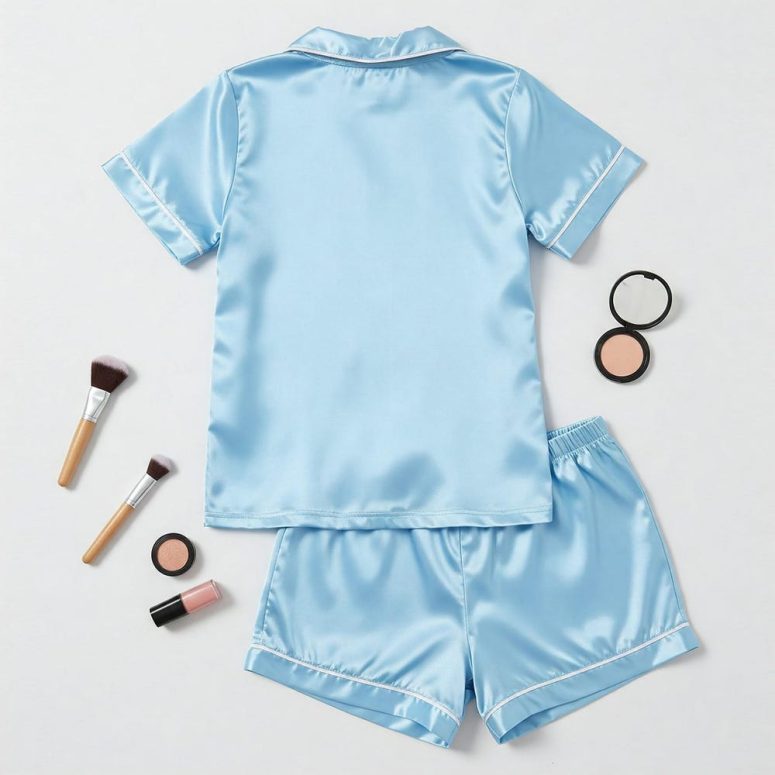 Flower Girl Getting Ready Outfit, Junior Bridesmaid Pajamas, Matching Bridesmaid PJs, Personalized Gifts for Birthday, Flower girl Gifts