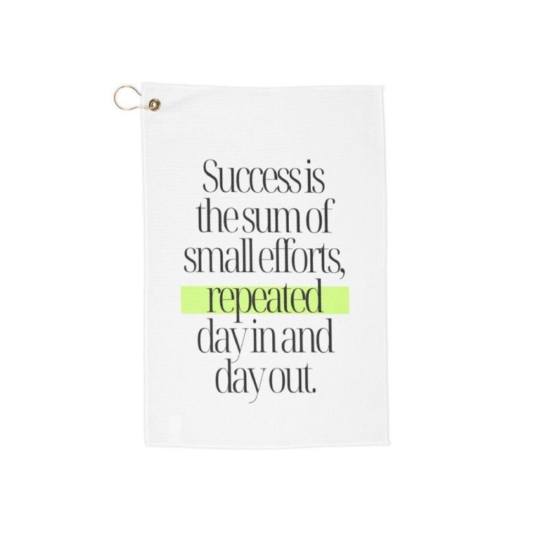 Inspirational Golf Towels - Motivational Towel for Golf Lovers, Perfect for Father's Day, Birthday Gift, Sports Accessory, Golfing