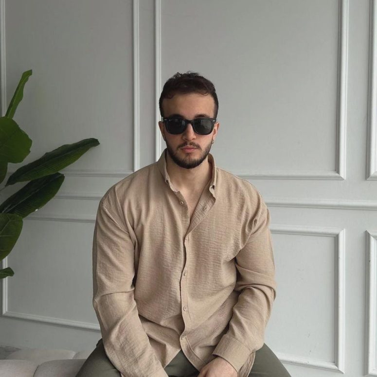 Men’s Oversized Linen-Look Shirt – Breathable, Lightweight, Summer Casual Button Down – Classic Fit Streetwear