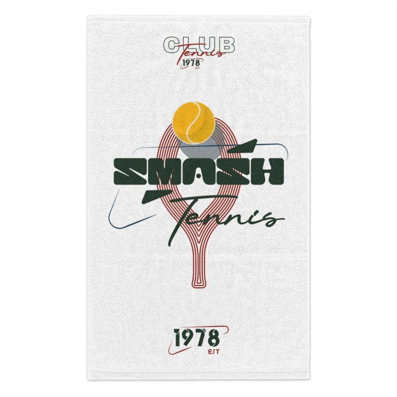 Tennis Rally Towel, Fun Sports Towel for Players, Sports Event Accessory, Unique Gift for Pickleball Enthusiasts, 1965 Design