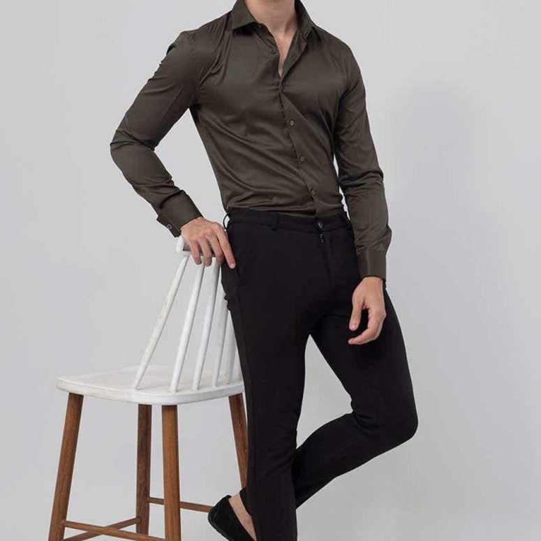 Men's Long Sleeve Shirt – Wrinkle-Resistant Business Dress Shirt. High-End Professional Casual Suit White Shirt