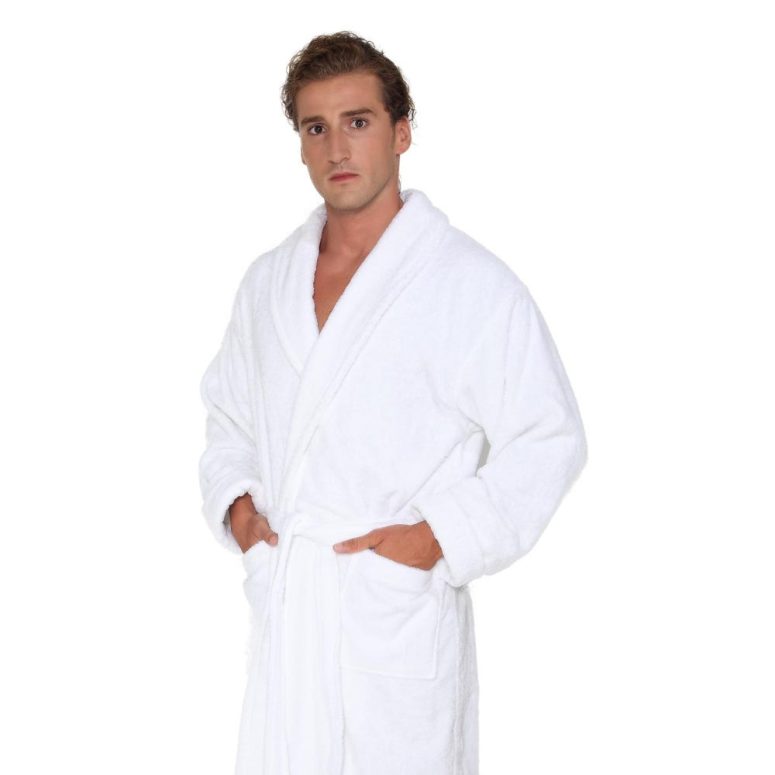 Men's 100% Turkish Cotton Terry Luxury Bathrobe Thick and Heavy
